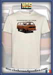 unisex t-shirt VW T3 orange mandala