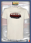 tee shirt unisex VW combi T3 rouge