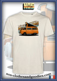 tee shirt unisex  VW T2 camper orange