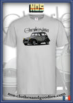 tee shirt unisex citroën 2cv charleston grise chevron