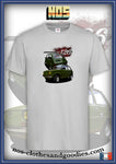 tee shirt unisex Fiat 126 av/ar verte