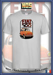 tee shirt unisex Fiat 500 orange