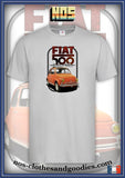 tee shirt unisex Fiat 500 orange