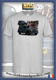 Tee-shirt unisex Peugeot 203 fourgonnette tôlée grise 1956