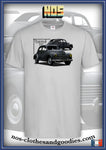 Tee-shirt unisex Peugeot 203 grise 1952 av/ar
