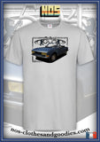 tee shirt unisex Peugeot 504 cabriolet 1974