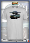 tee shirt Peugeot 504 coupé verte
