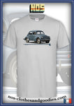 tee shirt unisex Renault 4cv bleue verte