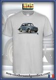 tee shirt unisex Renault 4cv bleue verte