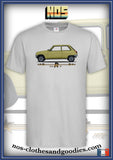 tee shirt unisex Renault R5 jaune profil