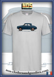 Tee-shirt unisex Renault Dauphine 1961 profil