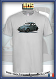 tee shirt unisex VW Cox bleue clair