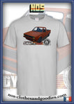 tee shirt unisex VW Caddy orange blason