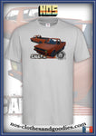 tee shirt unisex VW Caddy orange blason av/ar