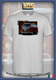 tee shirt unisex VW Combi / van rouge