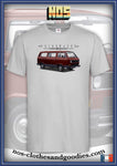 tee shirt unisex VW combi T3 rouge