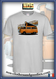 tee shirt unisex  VW T2 camper orange