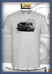 unisex t-shirt VW beetle cab type 15 black and white