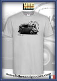 unisex t-shirt VW beetle cab type 15 black and white