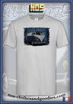 unisex split panel t-shirt blue VW combi T1 sheet metal