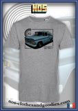 tee shirt unisex chevrolet C10 bleu 1960