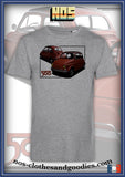 tee shirt unisex Fiat 500 corail av/ar