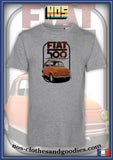 tee shirt unisex Fiat 500 orange