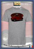 fiat 500 red unisex t-shirt