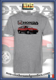 tee shirt unisex Honda CRX MK1 rouge