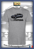 tee shirt unisex Honda CRX MK2 grise