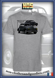 Tee-shirt unisex Peugeot 203 grise 1952 av/ar