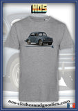 tee shirt unisex Renault 4cv bleue verte