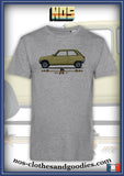 tee shirt unisex Renault R5 jaune profil