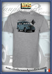 Tee shirt unisex Renault Juvaquatre dauphinoise vert gris