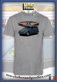 tee shirt coton unisex VW cox 1302 bleue