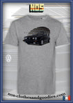 tee shirt unisex VW Golf 2 GTI cabriolet noire