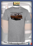 unisex t-shirt VW T3 orange mandala