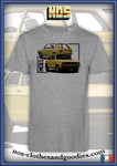 tee shirt unisex  VW Golf jaune av/ar