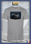 unisex split panel t-shirt blue VW combi T1 sheet metal