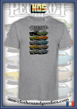 tee shirt unisex Peugeot 404 multi color