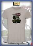 tee shirt unisex Fiat 126 av/ar verte