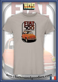 tee shirt unisex Fiat 500 orange