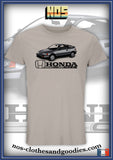 tee shirt unisex Honda CRX MK2 grise