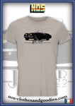 tee shirt unisex jaguar XK120 roadster noir 1951