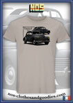 Tee-shirt unisex Peugeot 203 grise 1952 av/ar