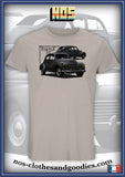 Tee-shirt unisex Peugeot 203 grise 1952 av/ar