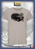 tee shirt unisex Peugeot 205 1.9 GTI noire "avant"