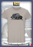 tee shirt unisex Renault 4cv bleue verte