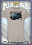 tee shirt unisex Renault 4L bleue claire 1964