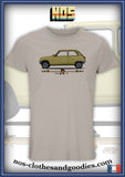 tee shirt unisex Renault R5 jaune profil